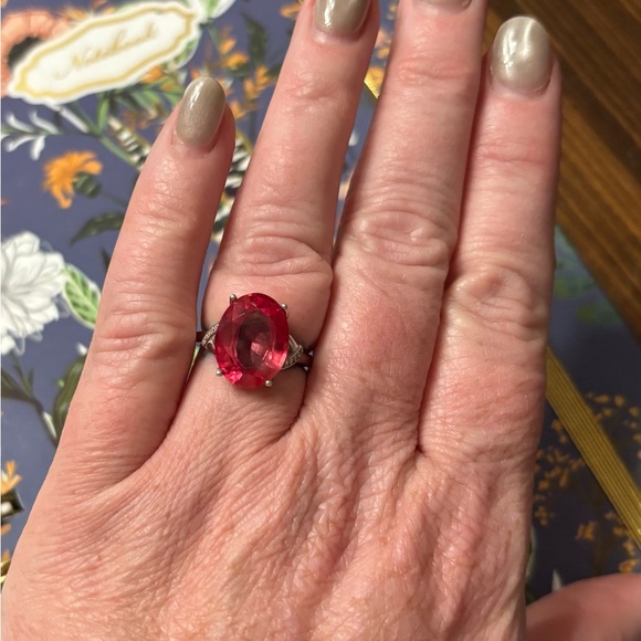 Certified Gemstone 8.85CT Natural Orange Spinel in 925 Sterling Silver Ring Sz 7 - Picture 8 of 11